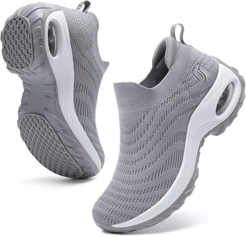 Women's Arch Support Walking Shoes Non Slip Lightweight Breathable Work Shoes - Picture 14 of 23