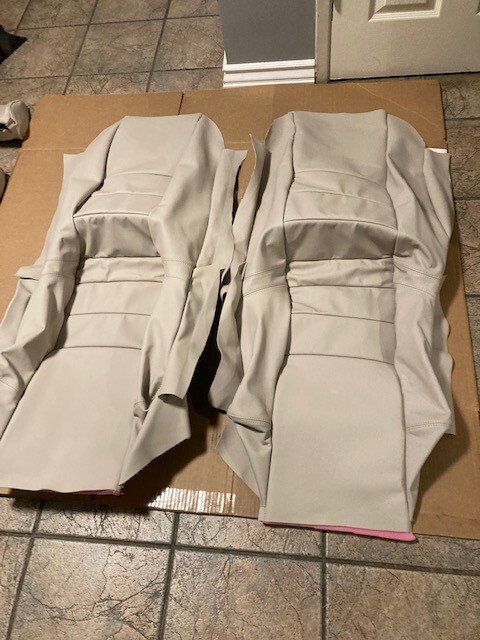 BMW E24 635CSI REAR SEAT UPHOLTERY KIT LOTUS WHITE 100% LEATHER BEAUTIFUL NEW
