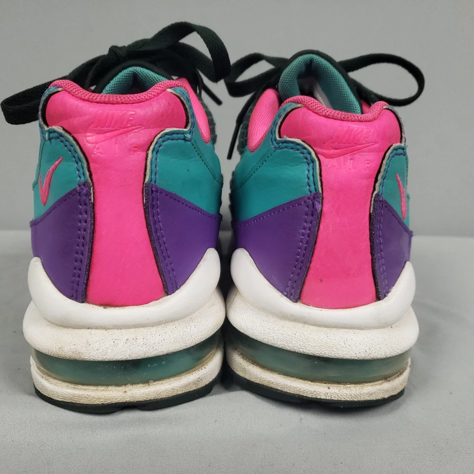 Nike Air Max 95 Zapatos GS Talla 6.5 Y Verde Cabana Púrpura Aqua Rosa Cuero Aqua Foto 4 de 4