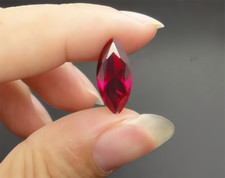 WHOLESALE 10PCS MARQUISE CUT PIGEON BLOOD RED RUBY LAB-CREATED AAAA LOOSE GEMS