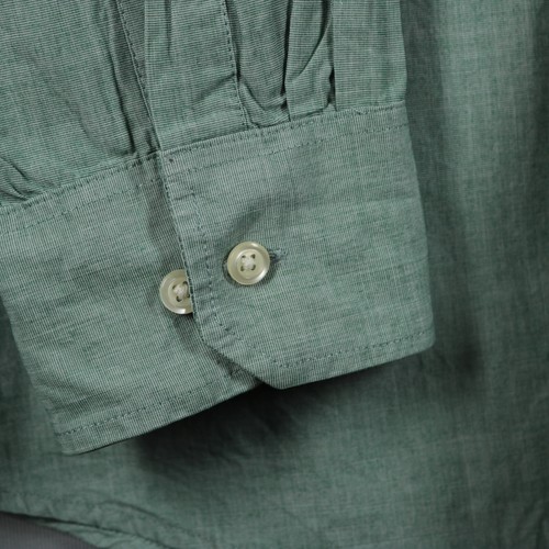 Izod Shirt Men's XXL Green Oxford Button Up Mitered Cuff Logo Preppy Office - Picture 7 of 14