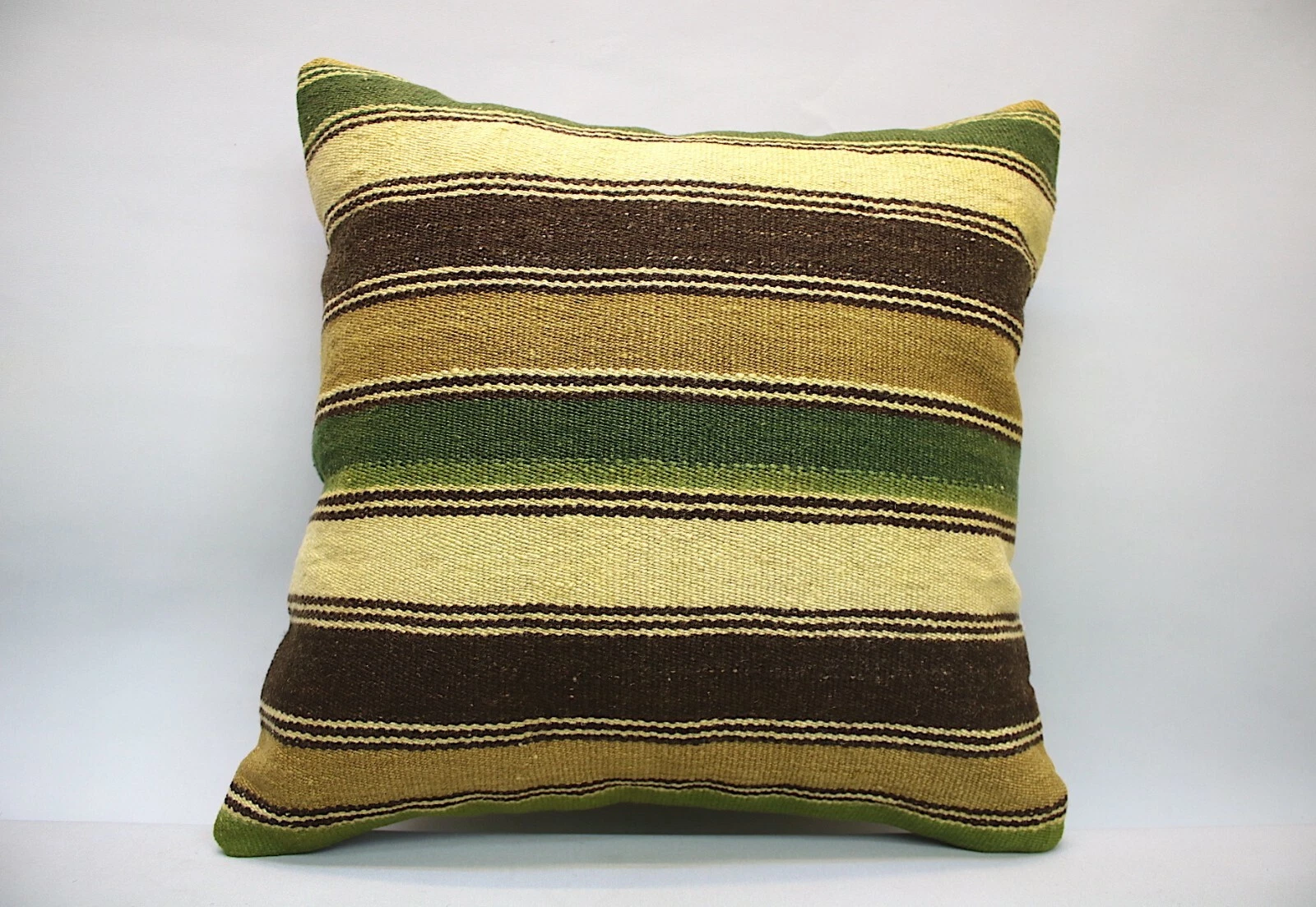 Kilim Sofa Pillow, 20x20 in, Decorative Throw Cushion, Handmade Vintage Pillow