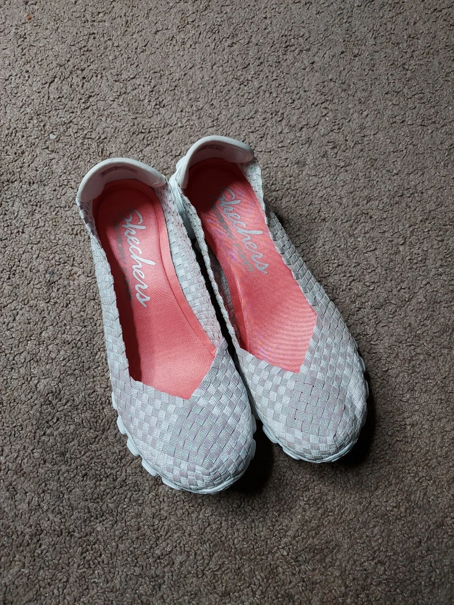 Skechers EZ Flex 2 It Iridescent Slip-On Shoes Memory Foam White Size 9.5 | eBay