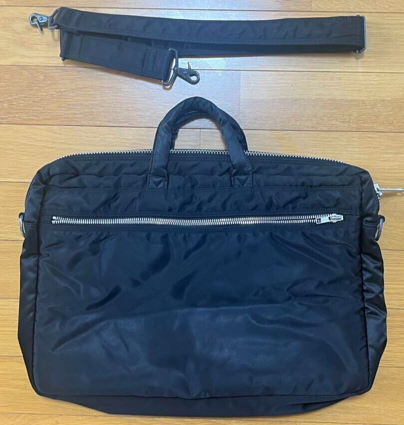 Yoshida Porter Tanker 2Way Briefcase Shoulder Bag Black Men Used