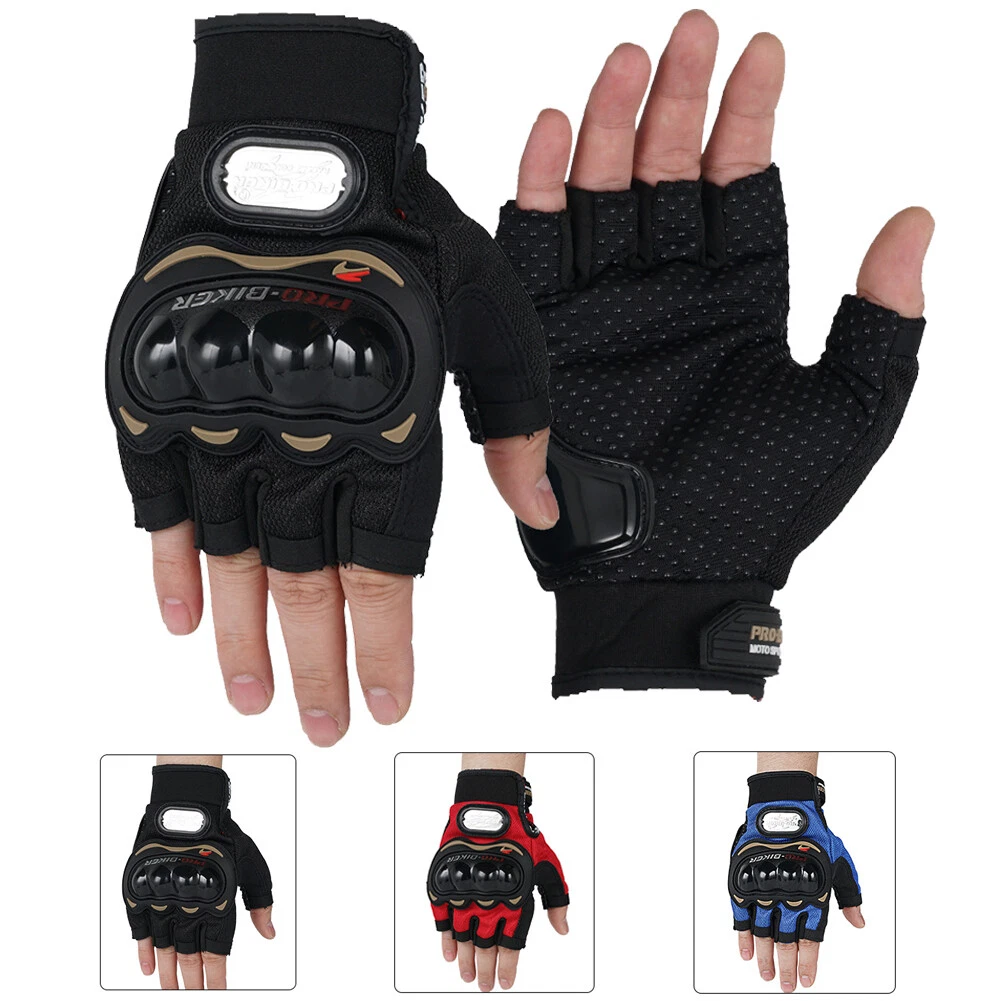 Men Motorcycle Half Finger Gloves Moto Fingerless Riding Protective Gear  Gloves