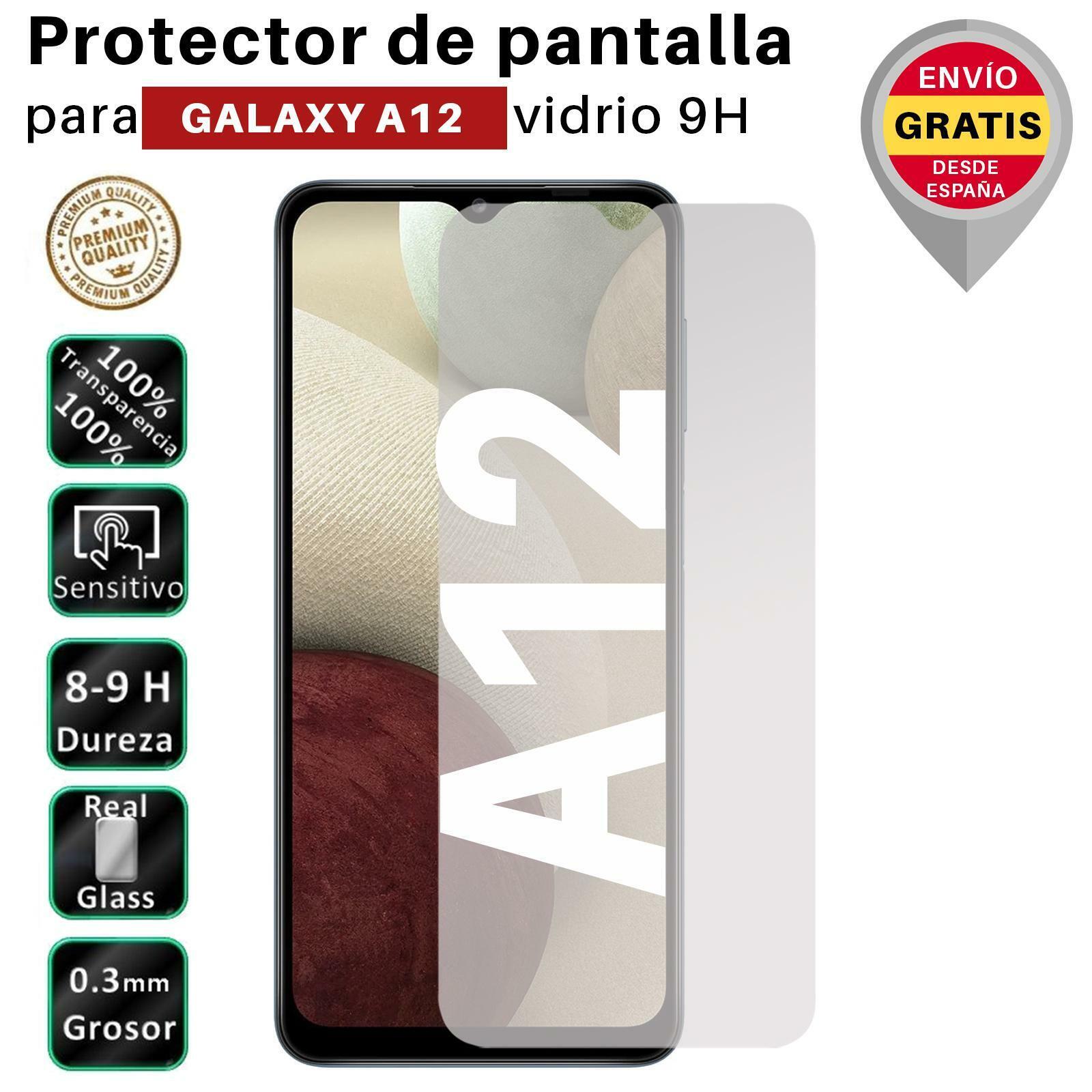 Protector de Pantalla para Samsung Galaxy A12 Cristal Templado Vidrio 9H Premium
