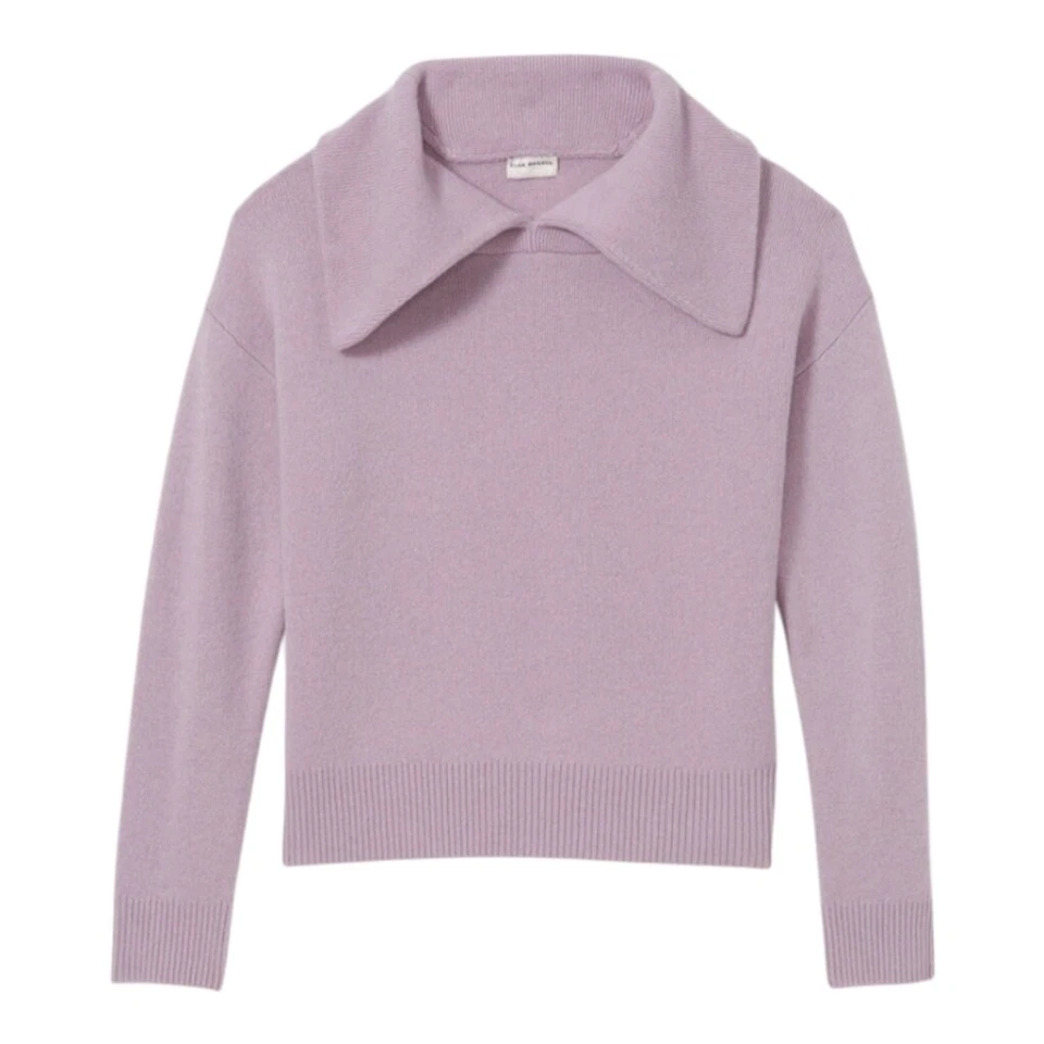 Pullover Club Monaco Cachemira Doble Cara Tejido Periwinkle Cuello Johnny Para Mujer S Foto 3 de 4