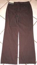 New women's Liz Claiborne Audra Pants Chocolate Cotton size 10 Medium