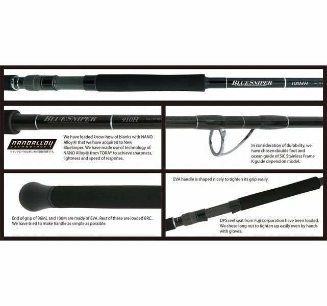 YAMAGA Blanks Blue Sniper 100MH Spinning Rod | eBay