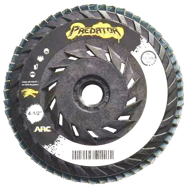 10-Pk ARC Abrasives Flap Disc Type 29 4-1/2" x 5/8"-11 Ceramic 80 Grit Nylon NEW