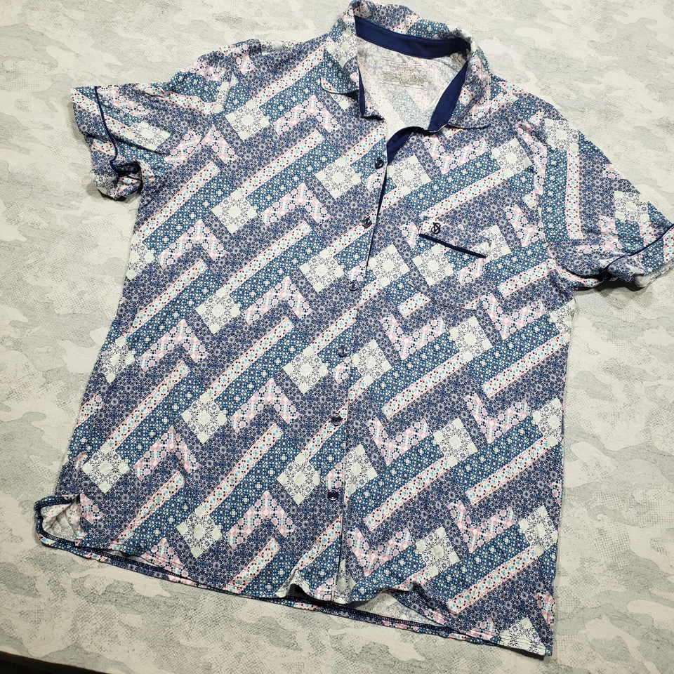 Victoria Secret пижамы верхний женщин большой синий коротким рукавом на пуговицах гостиной - Изображение 2 из 4