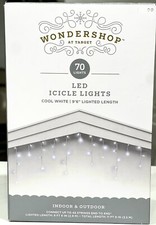 Wondershop 70ct Warm White LED Christmas Icicle Lights New