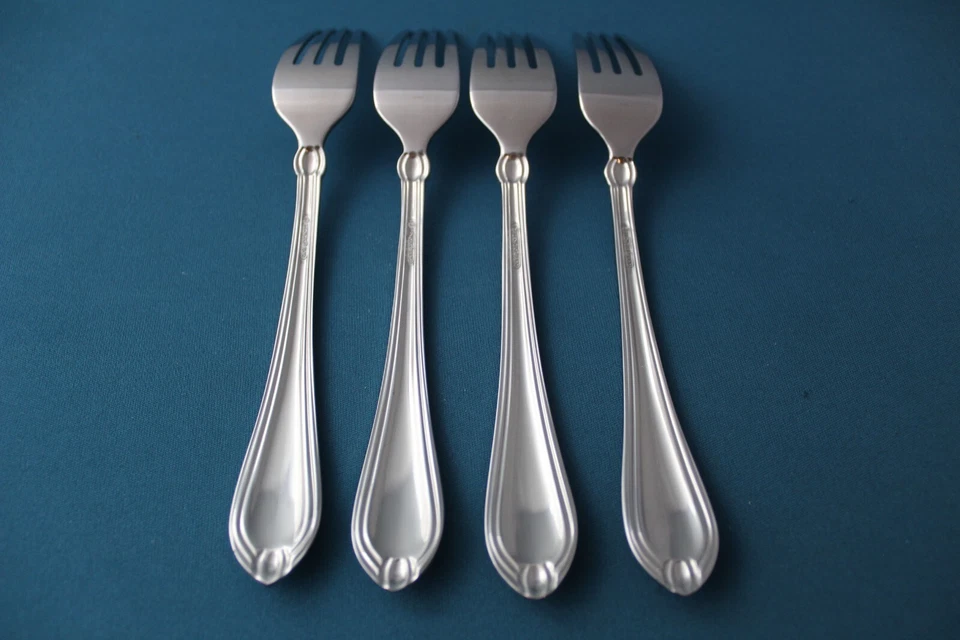 4 обеденные вилки Lenox CHANDELLE ГЛЯНЦЕВЫЕ 18/10 из нержавеющей стали Китай ЛЕГКОЕ ИСПОЛЬЗОВАНИЕ 8 дюймов - Изображение 4 из 4