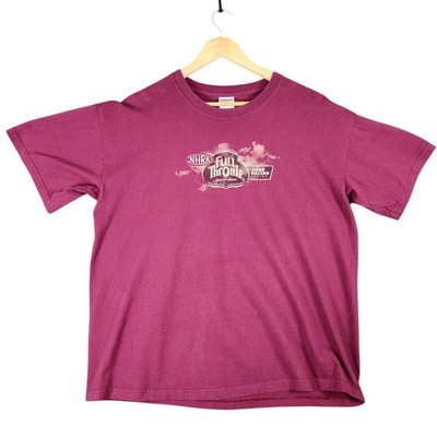 NHRA Full Throttle Drag Racing Series 2010 Purple Graphic T-Shirt Size L