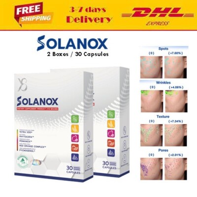DHL EXPRESS 2X SOLANOX INNOVATIVE REDUCE MELASMA WRINKLES PORES DARK SPOTS