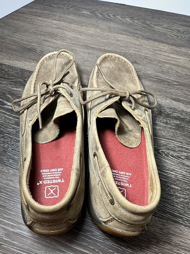 Twisted X Distressed Driving Moccasins WDM0003 Brown Slip On Womens Sz 9 - Picture 4 of 13