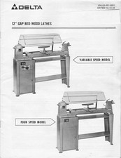 Delta Rockwell Model 46-541 12-in Gap Bed Lathe Instructions