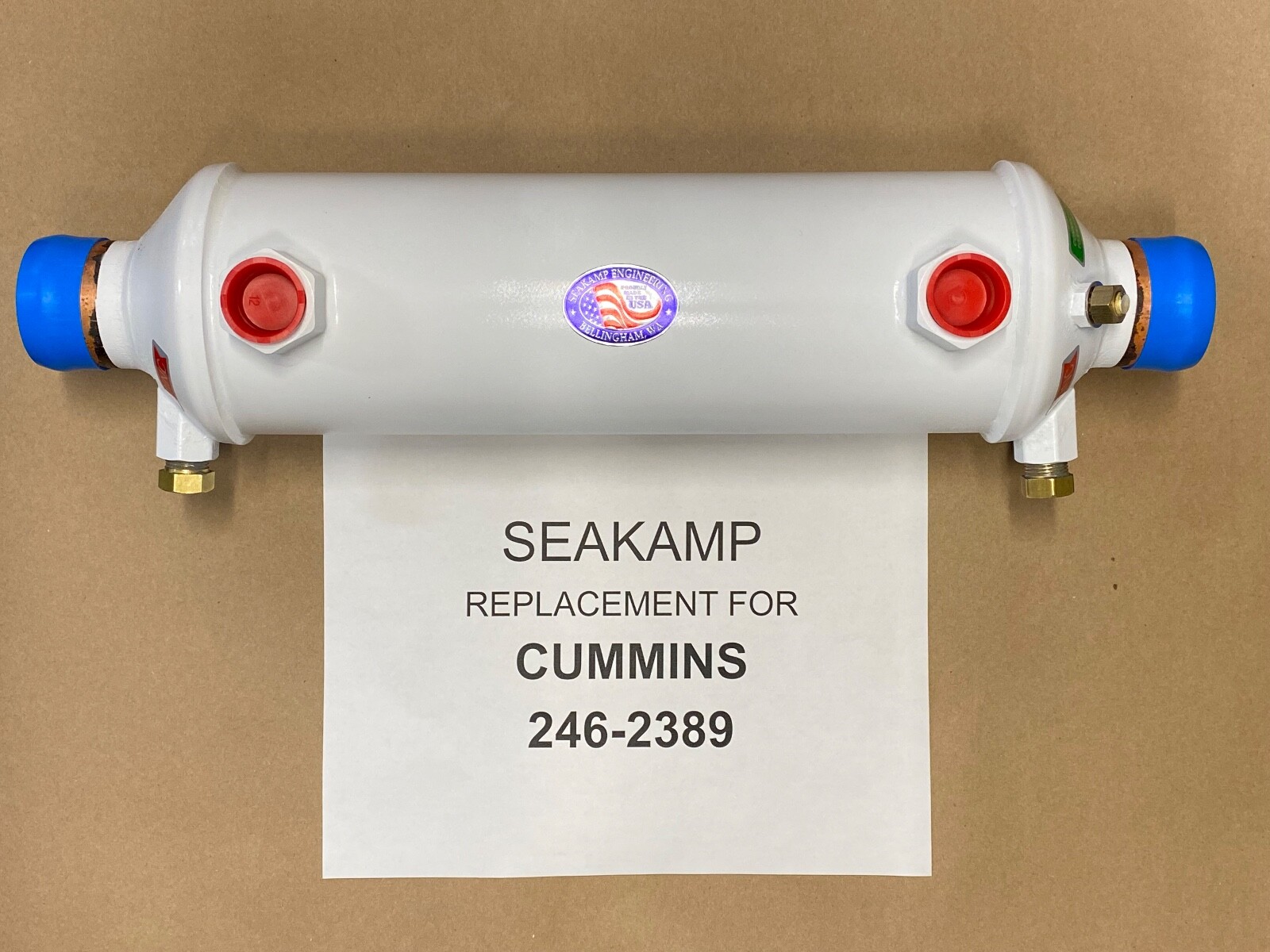 NEW Seakamp Caterpillar 2462389 Marine Transmission Oil Cooler C12