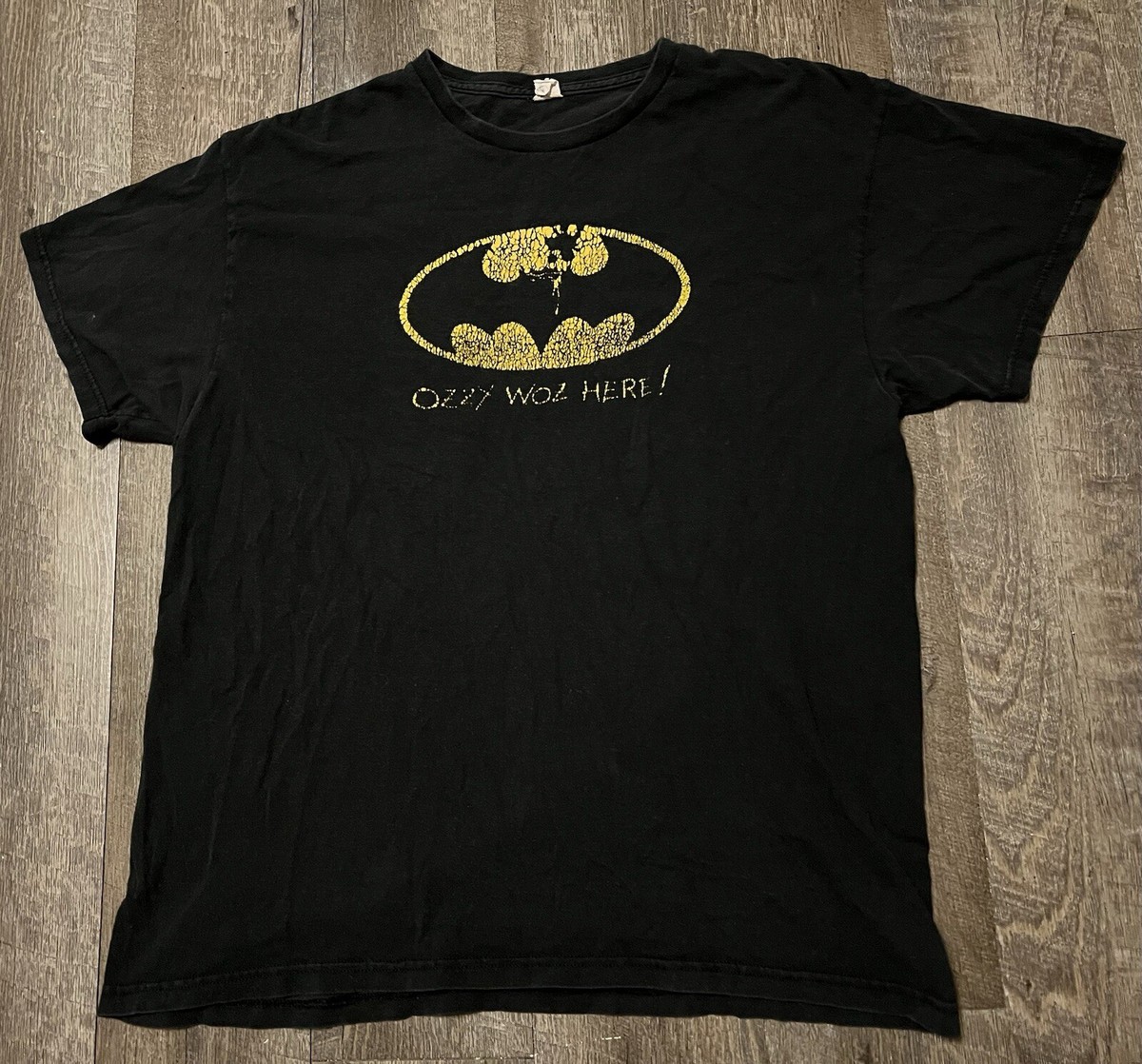 Vintage Ozzy Osbourne x Batman Ozzy Woz Here Shirt size XL 22.5x26