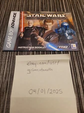 Star Wars II: Attack of the Clones, Game Boy Advance GBA - Manual Booklet Only