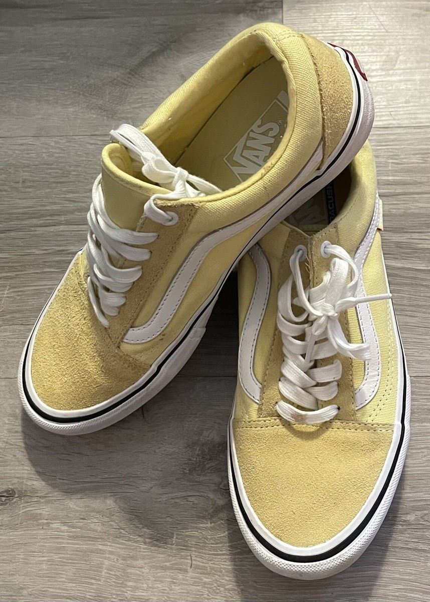 Mens Size Ultracush Vans Pro White Yellow
