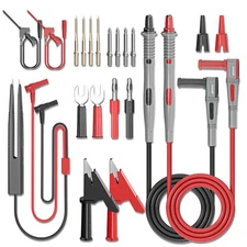 Multimeter Test Lead Kit with Alligator Clip Banana Plug Digital Electric 21PCS