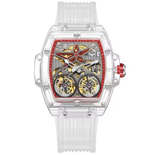Mechanische Automatische Luxus Uhr Silikonarmband Herren Wasserdicht Armbanduhr - Bild 10 von 13