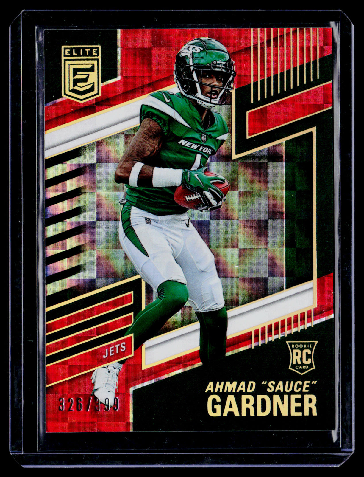 2022 Donruss Elite #142 Ahmad "Sauce" Gardner Red #/399