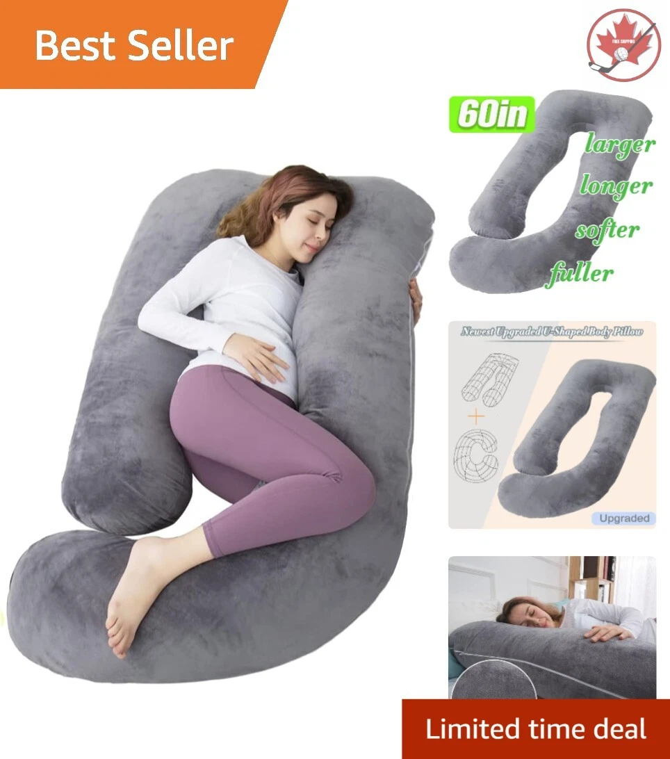 Multi-functional Extra-Large Pregnancy Pillow - Sleeping Support - Dark  Grey