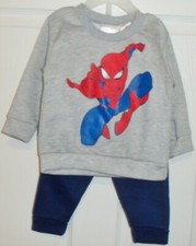 Marvel Spiderman Boys 2 pc Fleece Pant set Size 12 months NEW