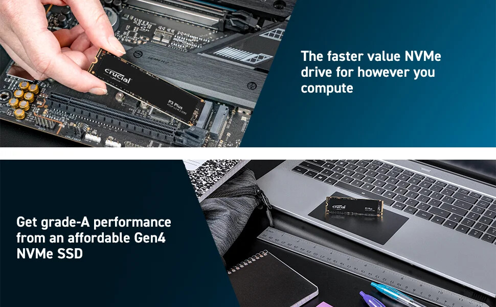 1TB 500GB PCIe Gen4 3D NAND NVMe M.2 2280 SSD, up to 5000MB/s Solid State 