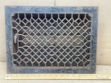 Vintage Heat Grate Vent Register Cover Louvers 16" X 12"Flange 14" X 10" Opening
