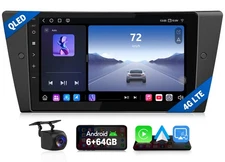 Android 13 8Core 6+64 9" CarPlay Car Radio Stereo GPS DSP 4G LTE For BMW E90-E93