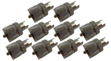 10 Lot Workman 40-8009 CB Radio Antenna Adapter FME Male to UHF / PL259 Male