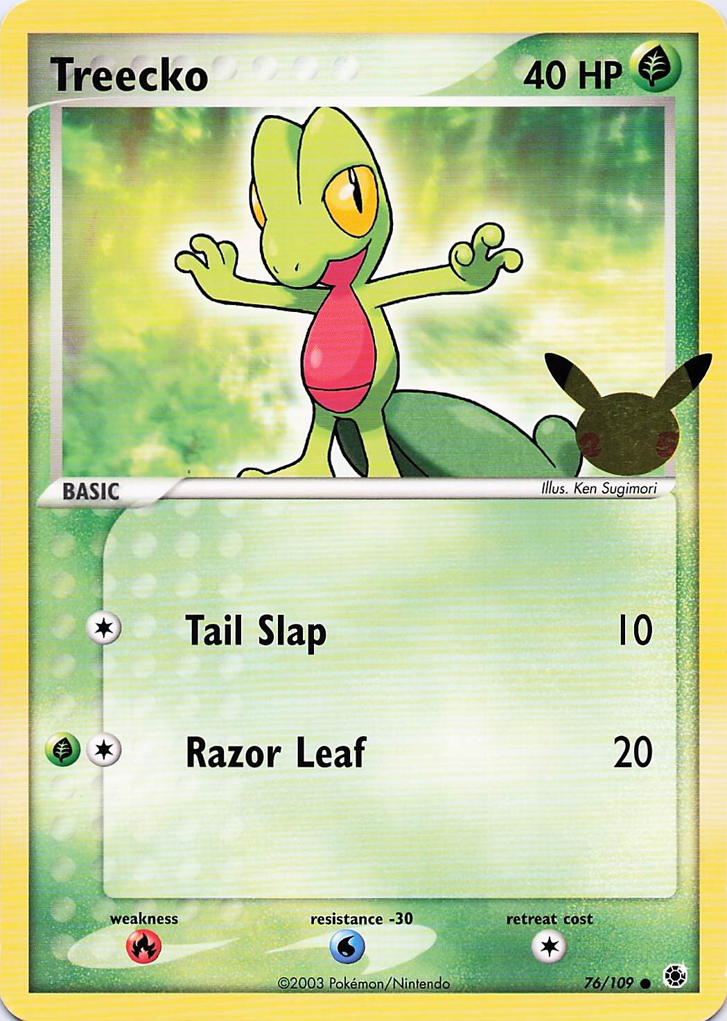 Treecko (Jumbo Card) - Artist Ken Sugimori Promo First Partner Pack 076/109 LP