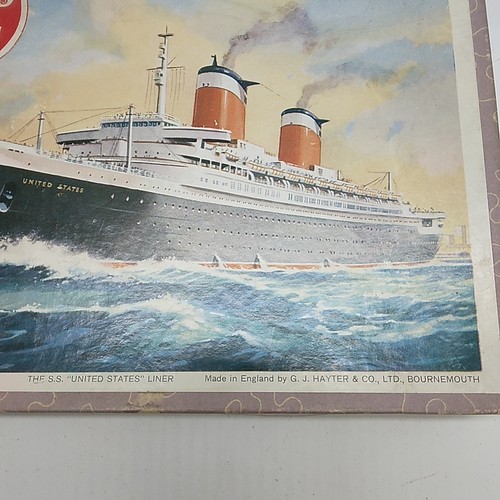 Vintage Victory Plywood Jigsaw SS United States Liner 175 pcs 32x25 cm - Picture 9 of 18