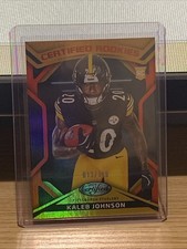 KALEB JOHNSON 2025 CERTIFIED FOOTBALL CERTIFIED ROOKIES /149 PITTSBURGH STEELERS