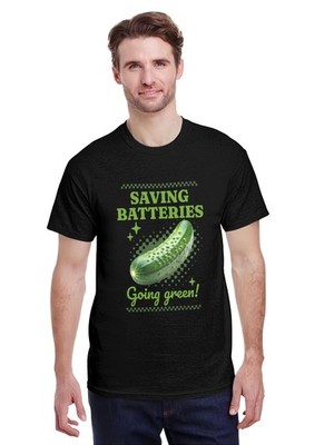 Saving Batteries Going Green Embarrassing Dirty Adult Humor T-Shirt  Graphic T