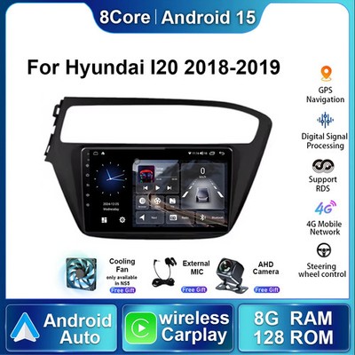 For HYUNDAI i20 2018-2019 Android Car Stereo Radio Multimedia Screen GPS Carplay