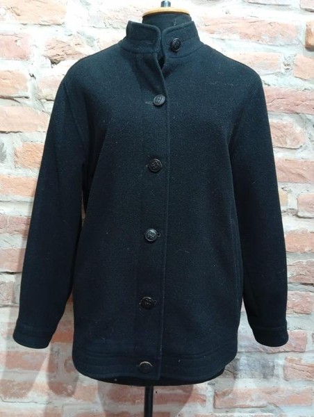 Women DAKS Coat Black Wool S