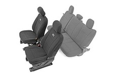 Neoprene Seat Covers for 15-22 F-150 17-22 Super Duty - 91016,Black, Front