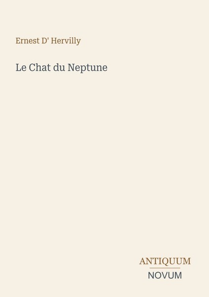 Ernest D' Hervilly | Le Chat Du Neptune | Taschenbuch | FranzöSisch (2026)-image
