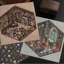 1Set Adventure Journey Series Miniature Scene Creation Sticker Notebook Decor