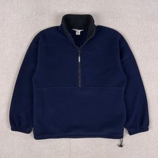 Vintage 90s Campmore 1/2 Zip Fleece Sweater Jacket Mens S Navy Ski Made in USA
