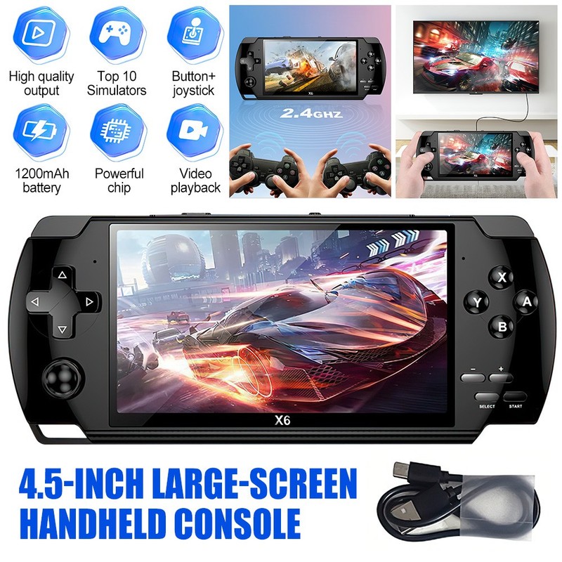 4.5" Screen 8GB Retro Handheld Video Game Console Player Built-in 10000+ Games