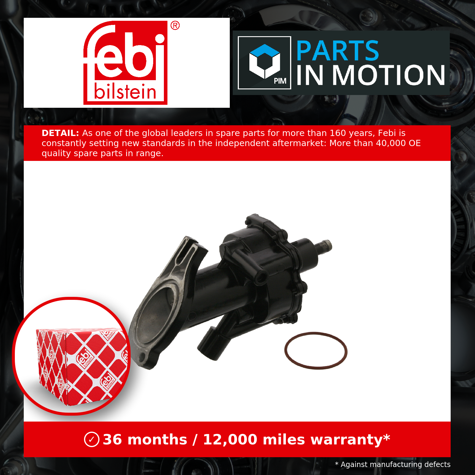 Vacuum Pump fits FORD FOCUS 1.8D 98 to 12 1119420 93BB2A451AA 1665371 Febi New - Image 7