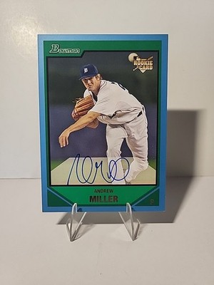 Andrew Miller Rookie RC Card 2007 Bowman #221 Auto Autograph /500 Detroit Tigers