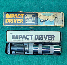 Hand Tool T112 Impact Driver Set w/ 4 Bits, Metal Case, Vintage Original