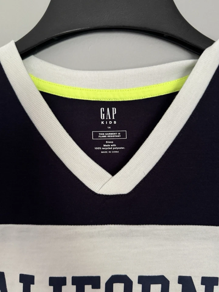 Gap Nueva Camiseta Niñas Talla 14 Solo Camiseta Incluida Azul/Blanco/Neón TA Foto 3 de 4