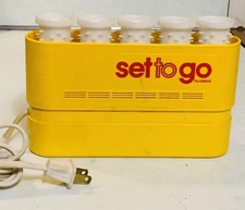 Clairol Vintage Set to Go Hot Rollers 1975 Travel Hair Curlers K5-S Clips Tested